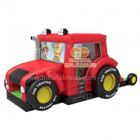 Tractor  inflatable bounce house,inflatable combo 3 in 1 ,red bounce car