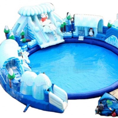 Inflatable slide snow aqua park inflatable slide inflatable snow tube slide