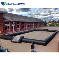 Giant black color football field, inflatable square football court