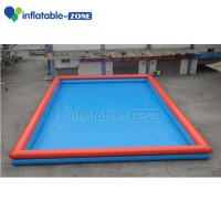 Waterpark rectangular pool red blue green color square top quality customized inflatable pool water equipment