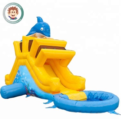 China cheap price giant  water slide  with pool  outdoor adult large water slide  pool