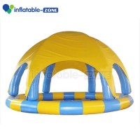 Guangzhou factory inflatable swimming pool, inflatable water pool with tent for commercial use