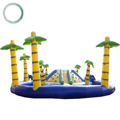 jumbo round used inflatable slide pool  water slide with pool for a cheap price